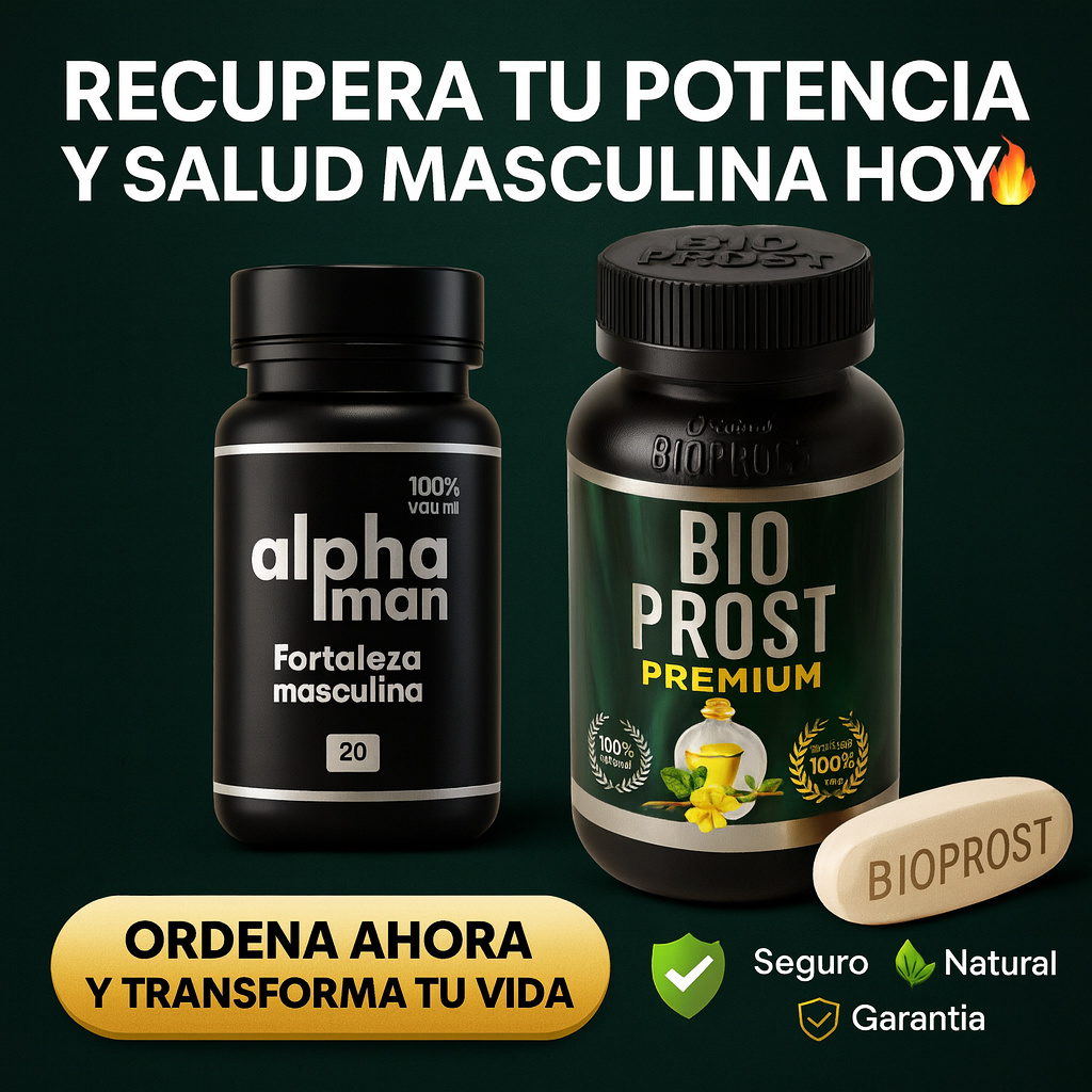 Transforma tu Salud Masculina con el Combo Alphaman & Bio Prost 🔥